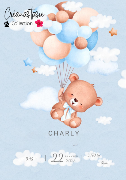 Affiche de naissance A5.