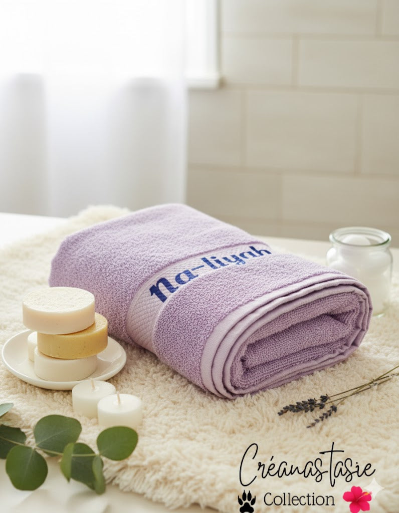 Lavande & Bleu nuit 💜 - Serviette