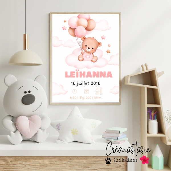 Affiche de naissance A4.