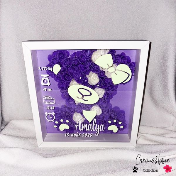 Ourson Enchanté 💜 Cadre Led