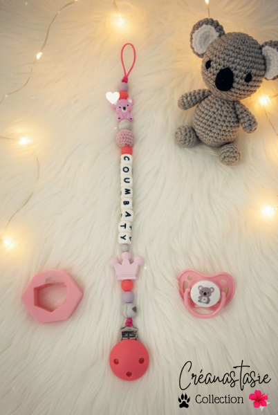 Koala Princesse Rose 👑Silicone