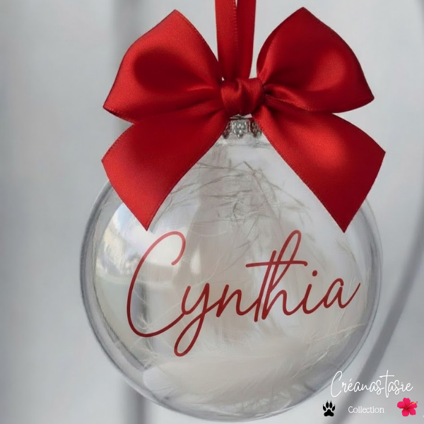 Les Boules de Noël Plumes| Famille & Prénoms🎄Éclats de Noël