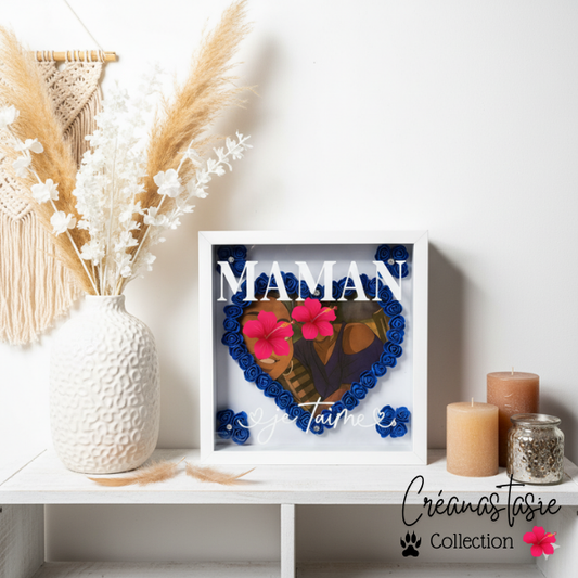 Cadre floral 3D - Avec photo