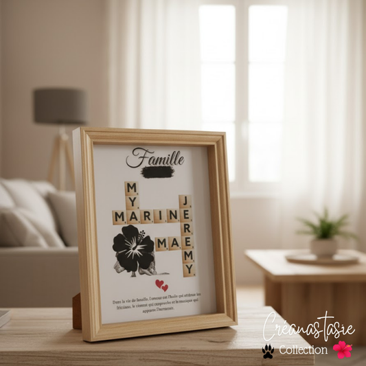 Cadre scrabble - Unis comme un scrabble