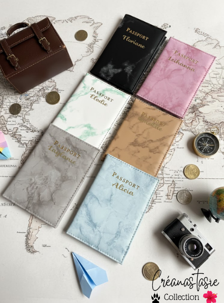 Étui passeport🌍 avec prénom