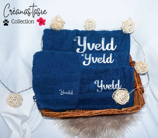 Box de Bain Signature 🧺 Bleu marine